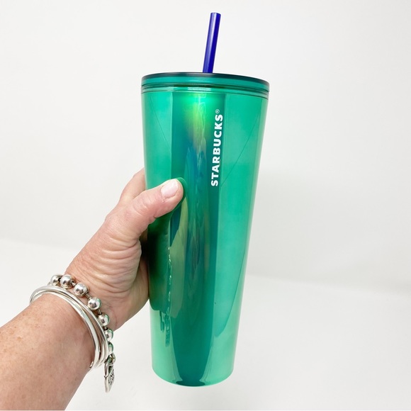 Starbucks Accessories - STARBUCKS IRIDESCENCE GREEN TUMBLER
